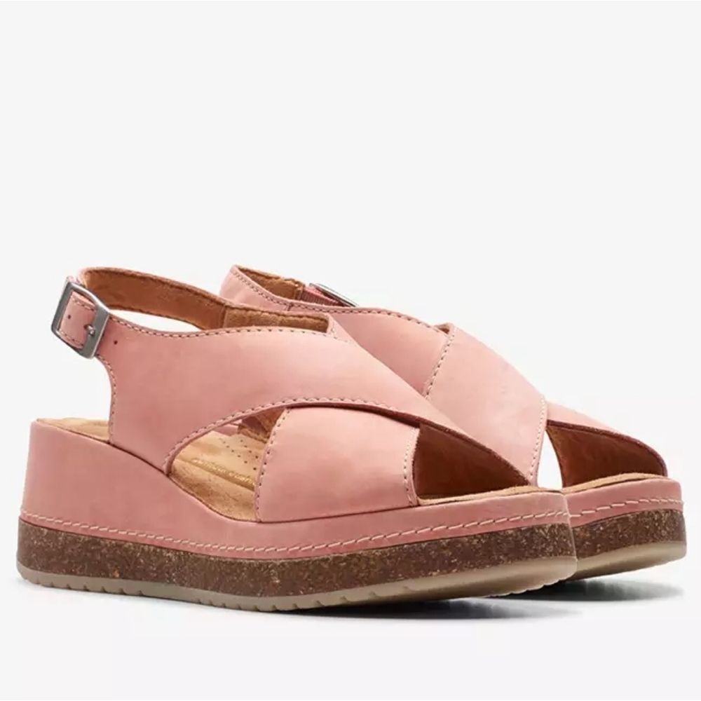 (W-4432) Clarks Kassanda Step Peach Nubuck Women's Sz 6.5W